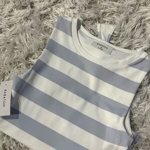 Babaton Contour Muscle Tank in Snow and Cement